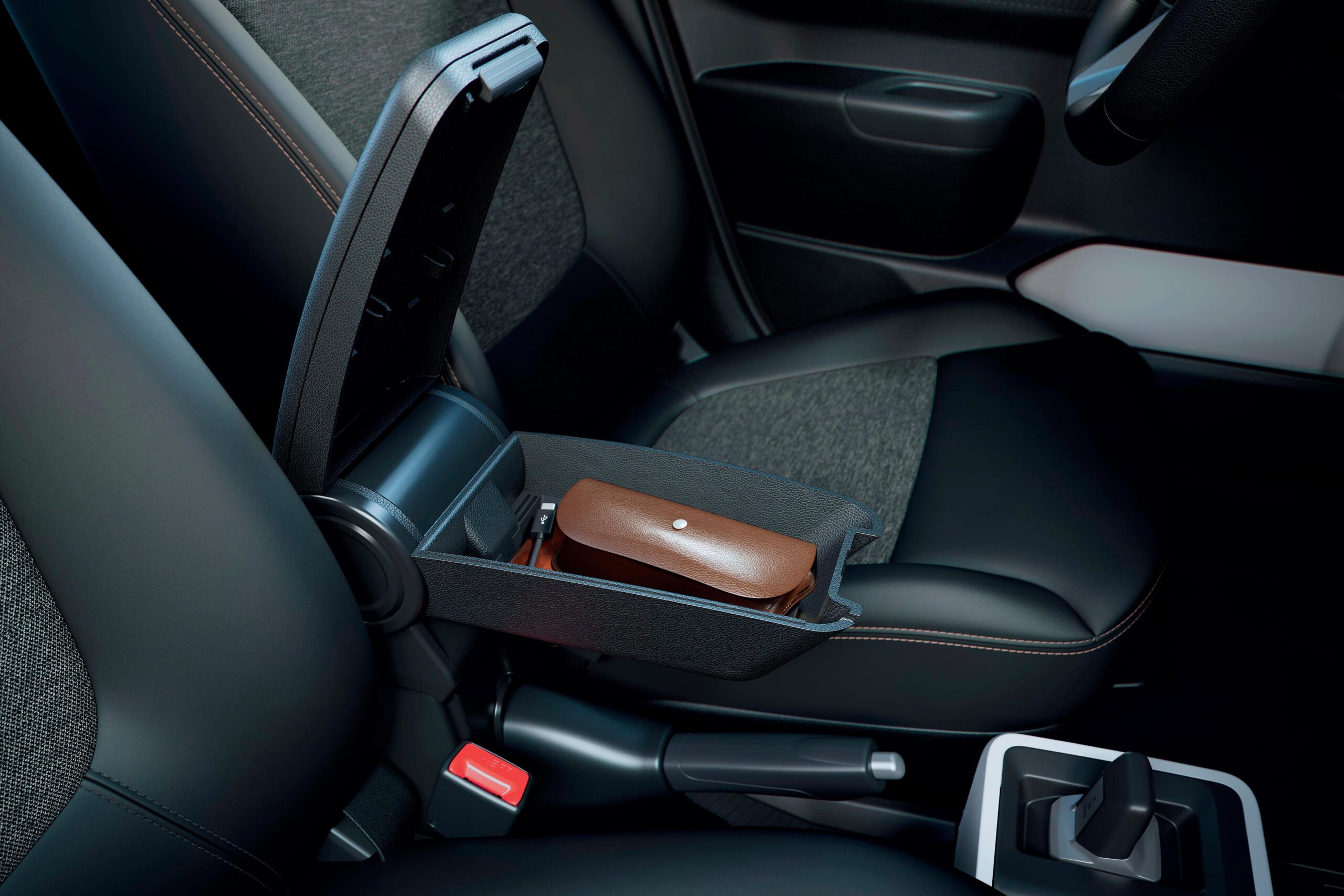 Dacia Spring opbergruimte middenconsole