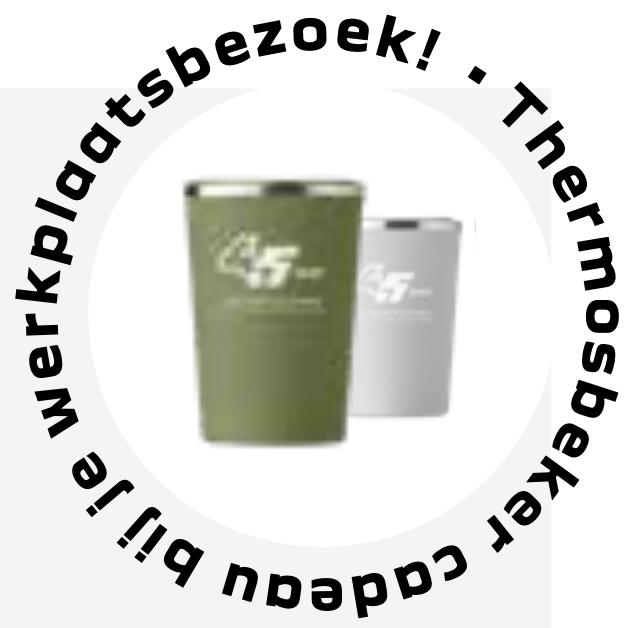 Thermosbeker 45 jaar Nieuwendijk