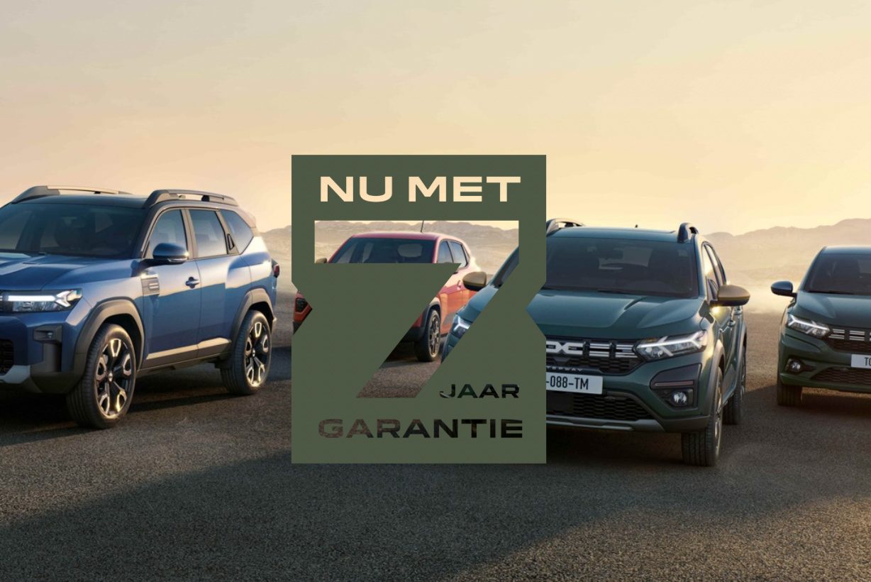 7 jaar garantie op jouw nieuwe Dacia