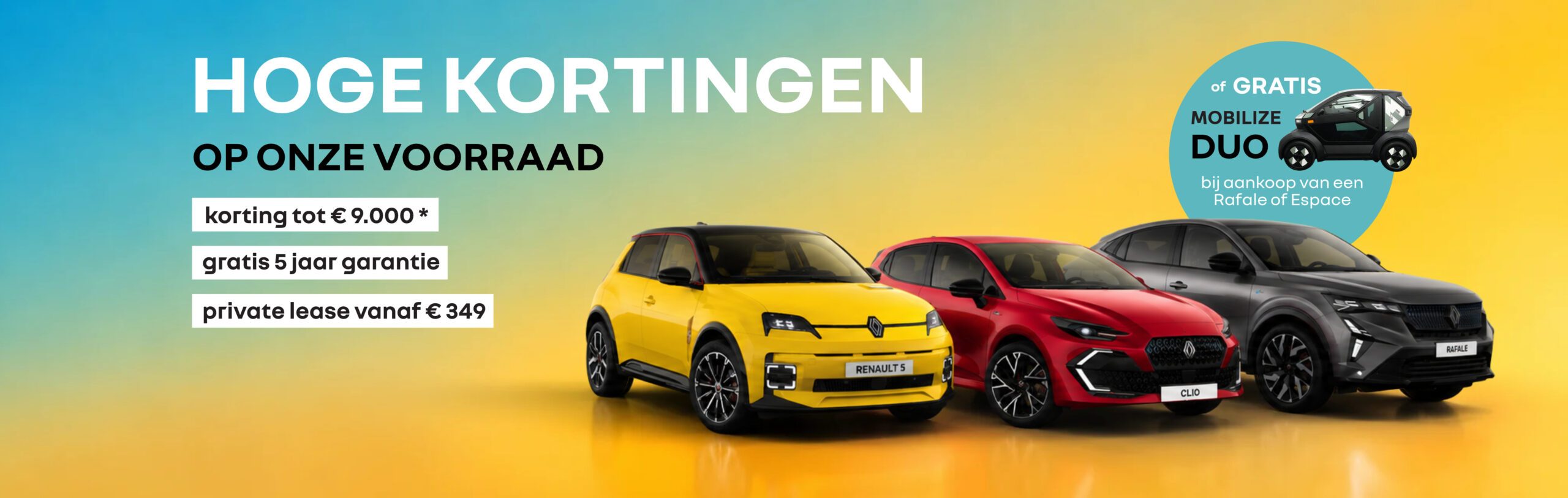 Hoge kortingen op Renault